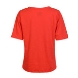 ULLA SS VNECK TSHIRT - CORAL