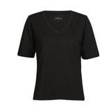 ULLA SS VNECK TSHIRT - BLACK