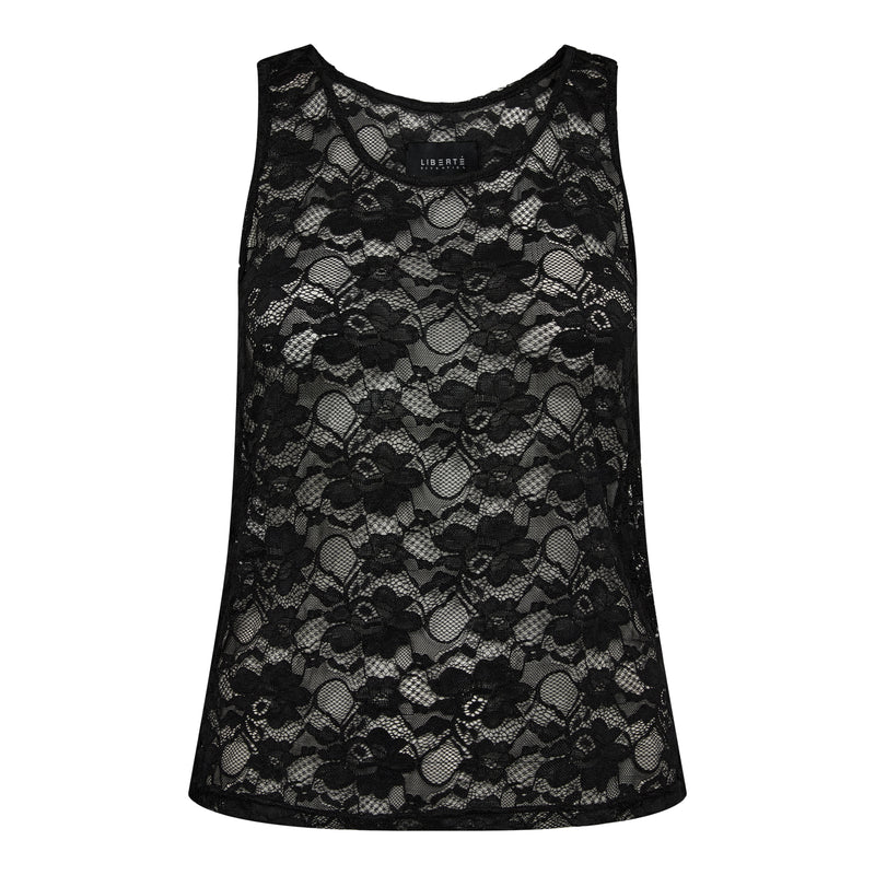 ISA-LACE-TANKTOP - BLACK