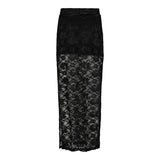 ISA-LACE-SKIRT - BLACK