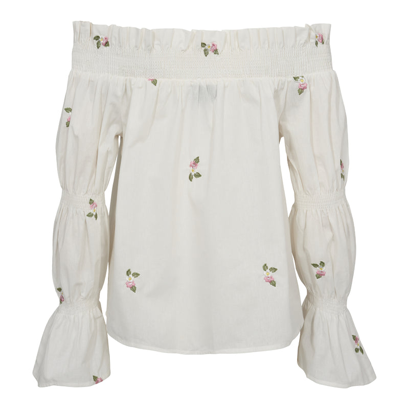 RILLO-OFFSHOULDER-BLOUSE - WHITE