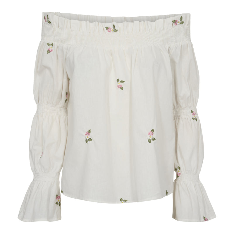 RILLO-OFFSHOULDER-BLOUSE - WHITE