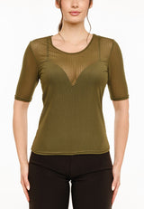 MESH SS TSHIRT, DOT - ARMY