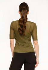 MESH SS TSHIRT, DOT - ARMY
