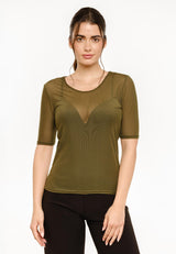 MESH SS TSHIRT, DOT - ARMY