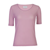 MESH SS TSHIRT, DOT - LAVENDER