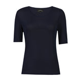 MESH SS TSHIRT, DOT - NAVY