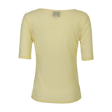 MESH SS TSHIRT, DOT - YELLOW