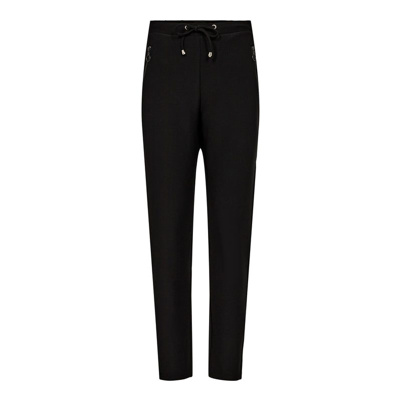 HENNE-ZIP-PANTS - BLACK