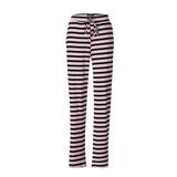 NATALIA-STRAIGHT-PANTS - BLACK BUBBLEGUM WHITE STRIPE