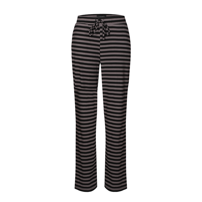 NATALIA-STRAIGHT-PANTS - BLACK DARK GREY STRIPE