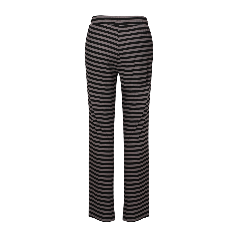 NATALIA-STRAIGHT-PANTS - BLACK DARK GREY STRIPE