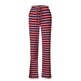 NATALIA-STRAIGHT-PANTS - NAVY RED WHITE STRIPE