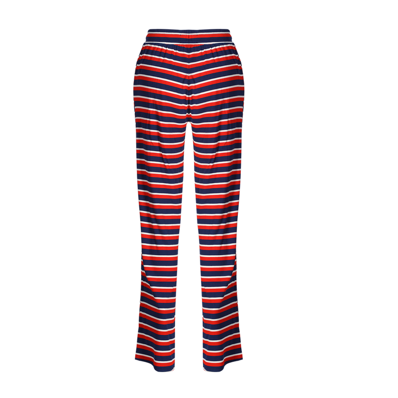 NATALIA-STRAIGHT-PANTS - NAVY RED WHITE STRIPE