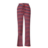 NATALIA-STRAIGHT-PANTS - NAVY RED WHITE STRIPE