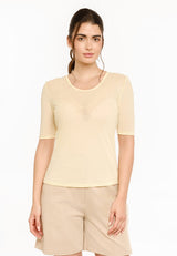 MESH SS TSHIRT - YELLOW