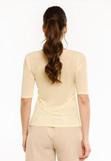 MESH SS TSHIRT - YELLOW