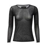 MESH-LS-TSHIRT - BLACK GREY LACE