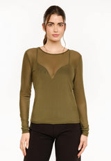MESH LS TSHIRT - ARMY