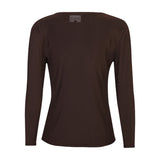 MESH LS TSHIRT - DARK BROWN