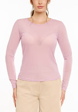 MESH LS TSHIRT - LAVENDER