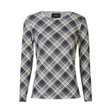 MESH LS TSHIRT - NAVY ARMY CHECK