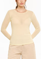 MESH LS TSHIRT - YELLOW