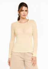 MESH LS TSHIRT - YELLOW