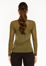 MESH LS TSHIRT, DOT - ARMY