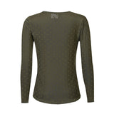 MESH LS TSHIRT, DOT - ARMY MEDIUM DOT