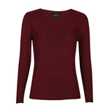 MESH LS TSHIRT, DOT - Bordeaux