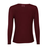 MESH LS TSHIRT, DOT - Bordeaux