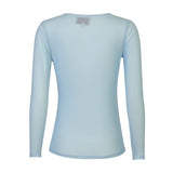 MESH LS TSHIRT, DOT - LIGHT BLUE