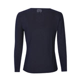 MESH LS TSHIRT, DOT - NAVY MEDIUM DOT