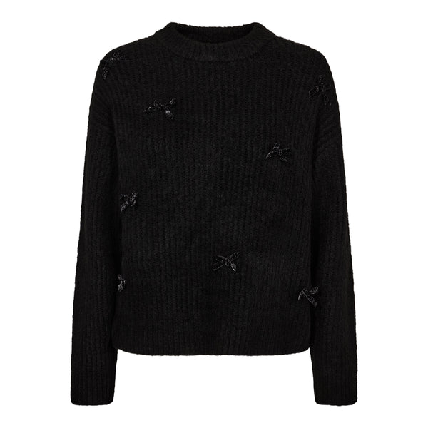 FRO BOW PULLOVER - BLACK SILVER BOW