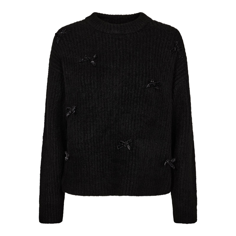 FRO BOW PULLOVER - BLACK SILVER BOW