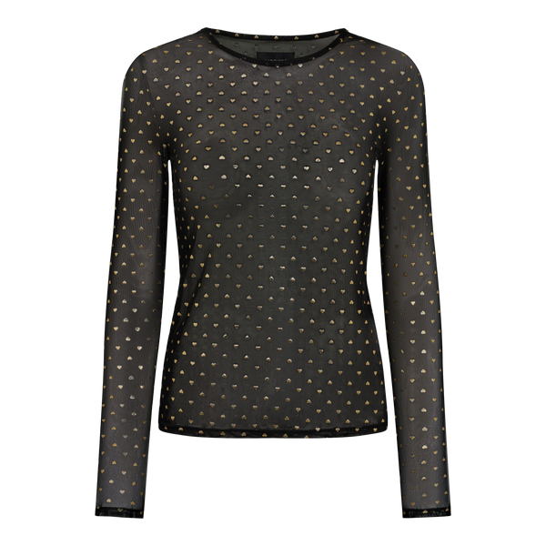 MESH-LS-SPARKLE-TSHIRT - BLACK GOLD HEART