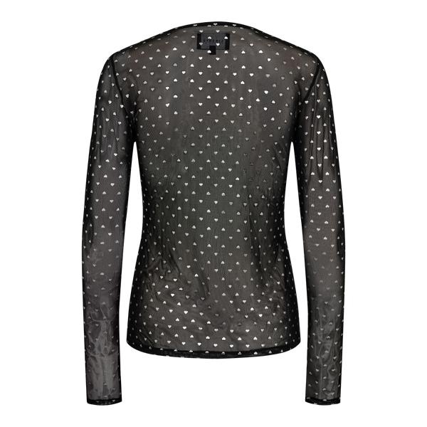 MESH-LS-SPARKLE-TSHIRT - BLACK SILVER HEART