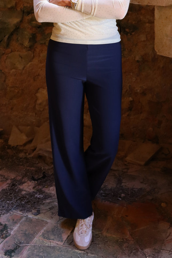 HENNE-WIDE-PANTS - DARK NAVY