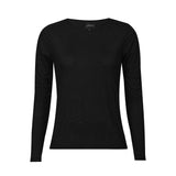 MESH LS SPARKLE TSHIRT - BLACK BLACK DIAMOND DOT