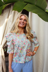 WINNIE BLOUSE - IVORY FLORAL