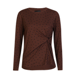 ALMA-LS-TWIST-TOP - BROWN BLACK HEART