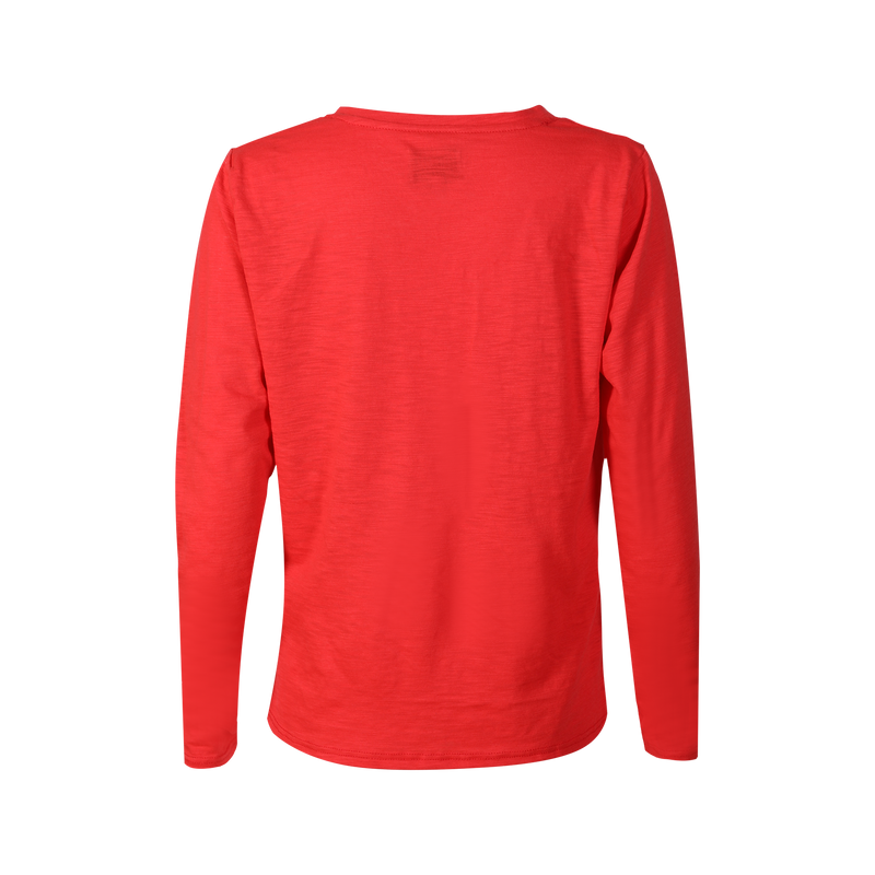 ULLA-LS-VNECK-TSHIRT - RED