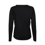 ULLA-LS-VNECK-TSHIRT - BLACK