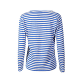 ULLA-LS-VNECK-STRIPE-TSHIRT - NAVY WHITE STRIPE