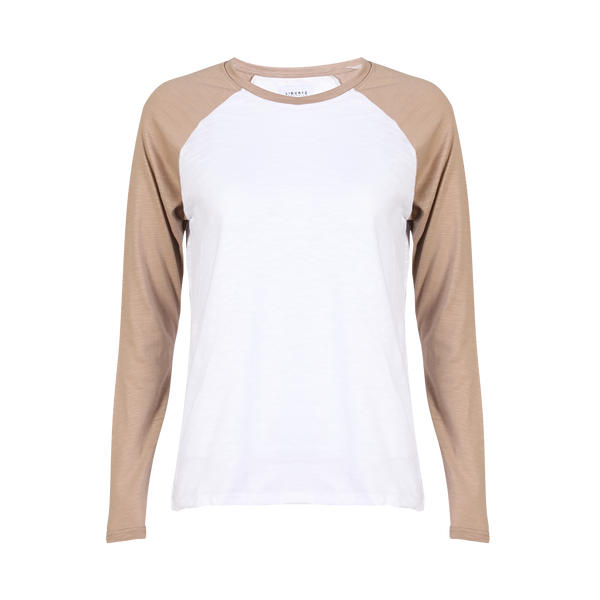 ULLA-LS-RAGLAN-TSHIRT - SAND WHITE