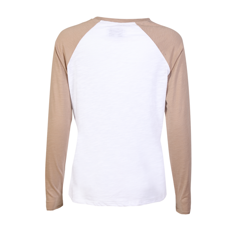 ULLA-LS-RAGLAN-TSHIRT - SAND WHITE