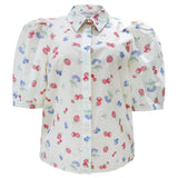 FLORA SS BLOUSE - OFFWHITE BERRIES