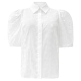 FLORA SS BLOUSE - WHITE EMBROIDERY