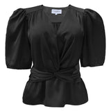 TIKI SS TWIST BLOUSE - DUSTY ROSE